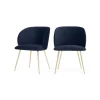 Juego de 2 sillas de comedor Adeline – Azul Real