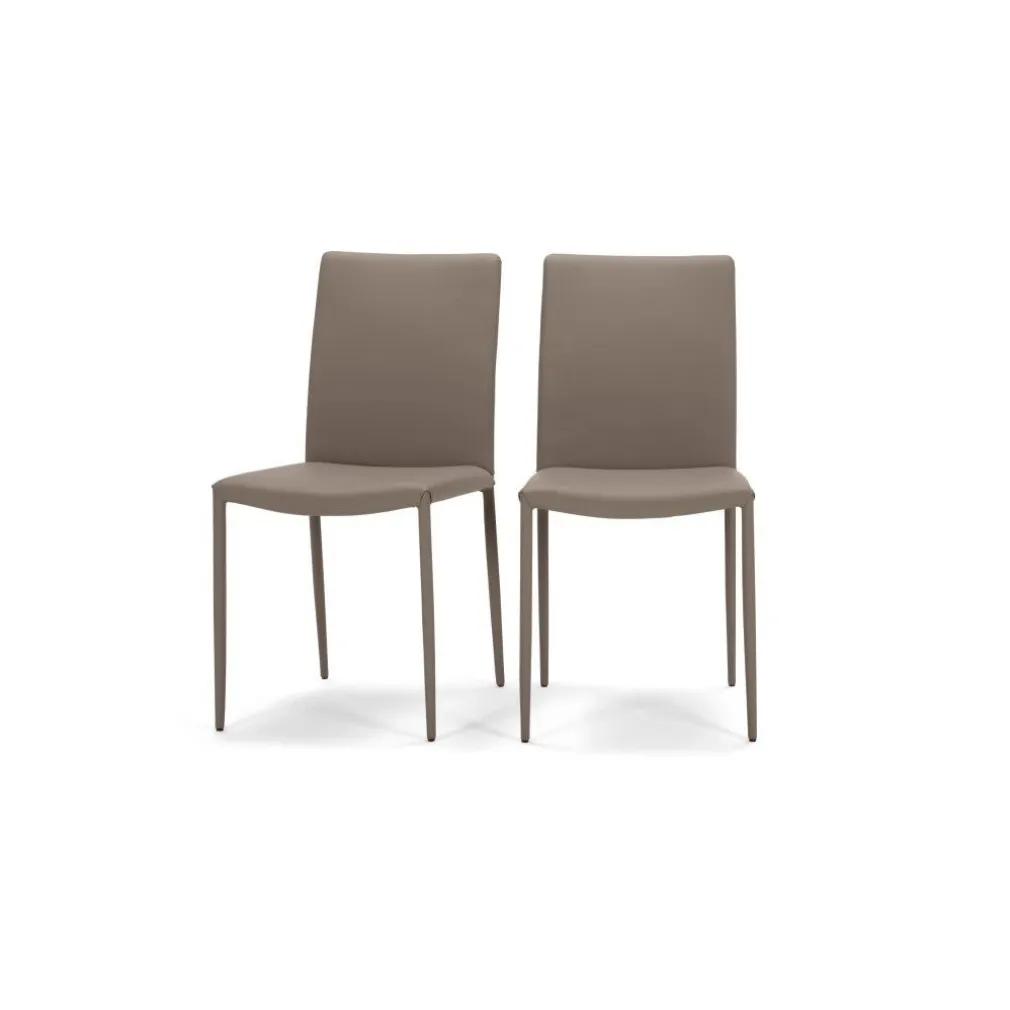Juego de 2 sillas de comedor Braga – Arcilla