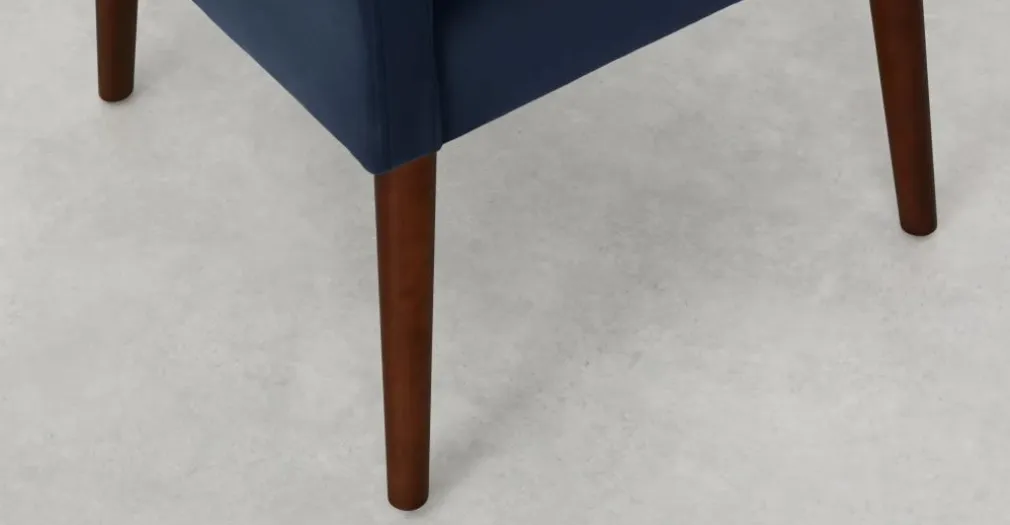 Juego de 2 sillas de comedor Higgs – Terciopelo azul real