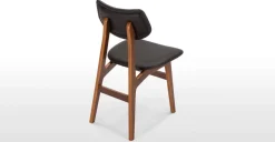 Juego de 2 sillas de comedor Jacob – Negro carbón y nogal