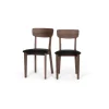 Juego de 2 sillas de comedor Jenson – Roble Oscuro y gris oscuro