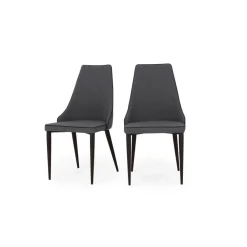 Juego de 2 sillas de comedor Julietta – Gris marga