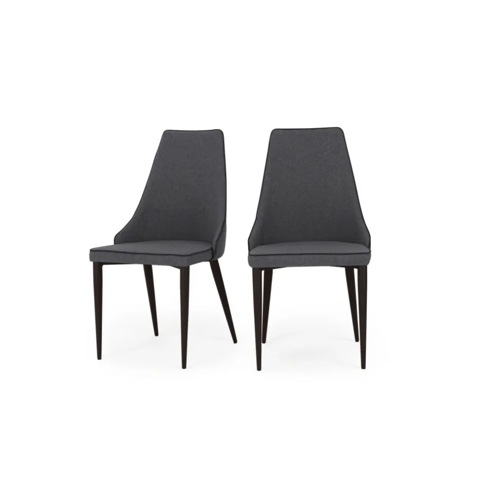 Juego de 2 sillas de comedor Julietta – Gris marga