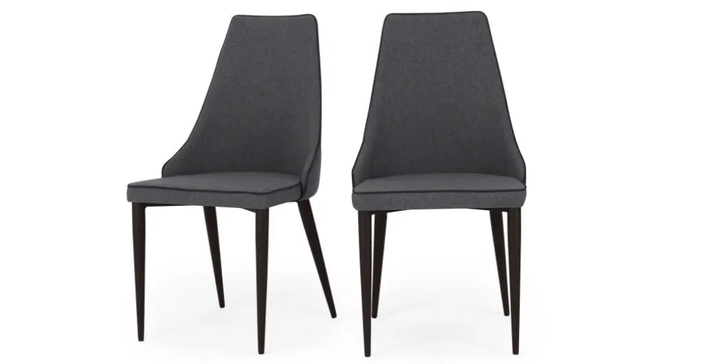 Juego de 2 sillas de comedor Julietta – Gris marga