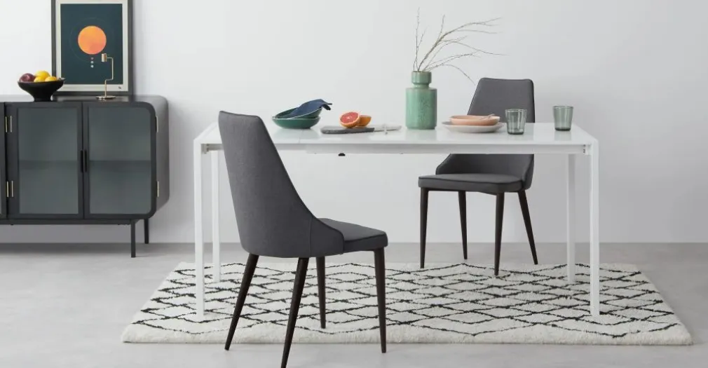 Juego de 2 sillas de comedor Julietta – Gris marga