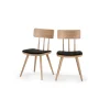 Juego de 2 sillas de comedor Kitson – Fresno natural y negro