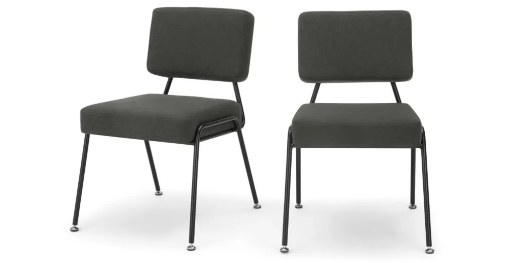 Juego de 2 sillas de comedor Knox – Gris