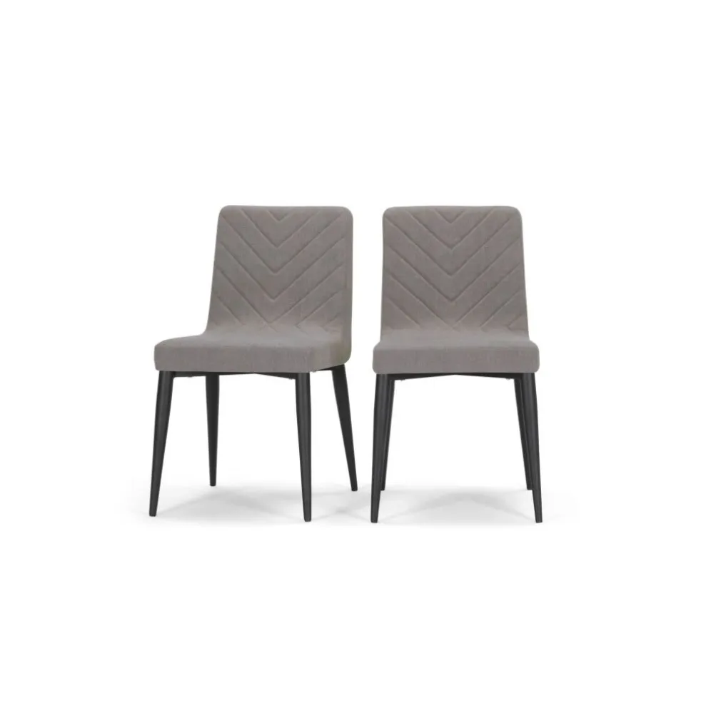 Juego de 2 sillas de comedor Lex – Gris grafito