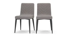 Juego de 2 sillas de comedor Lex – Gris grafito
