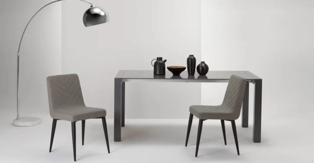 Juego de 2 sillas de comedor Lex – Gris grafito
