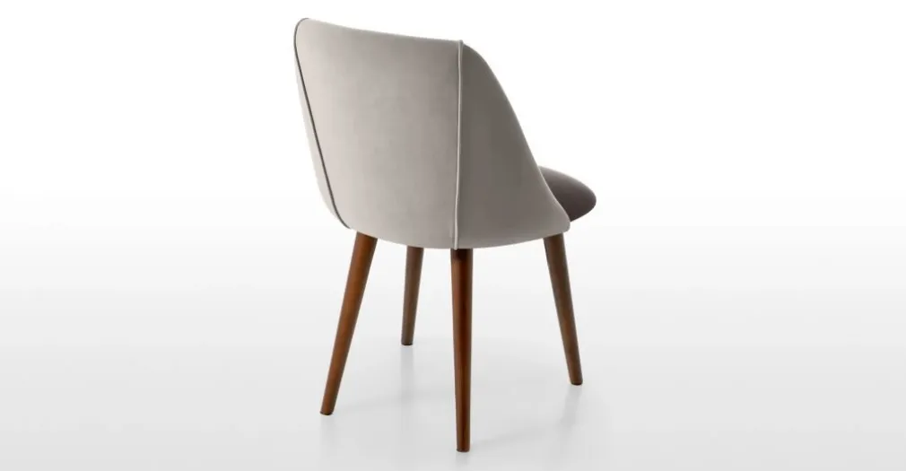 Juego de 2 sillas de comedor Lule – Terciopelo gris claro y gris oscuro