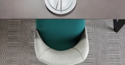 Juego de 2 sillas de comedor Lule – Verde esmeralda y gris granizo