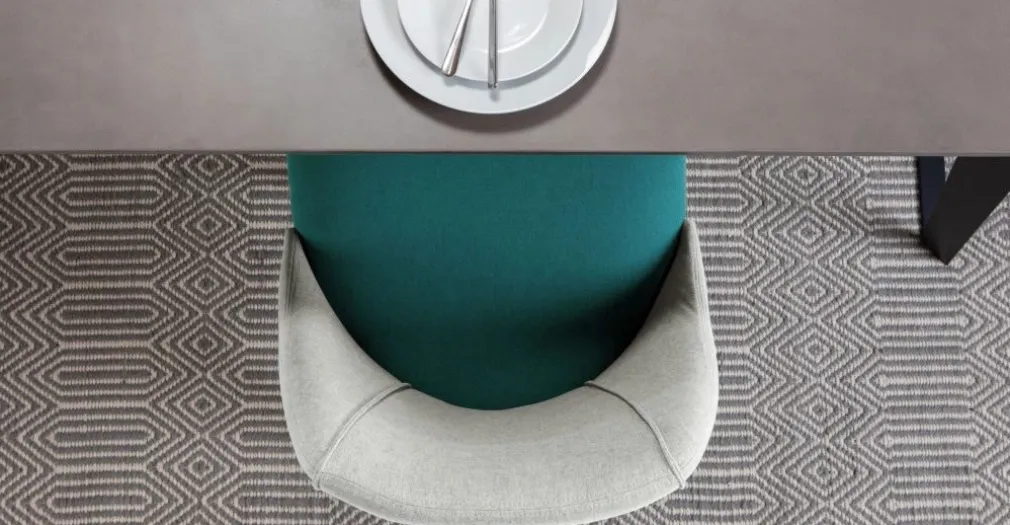 Juego de 2 sillas de comedor Lule – Verde esmeralda y gris granizo
