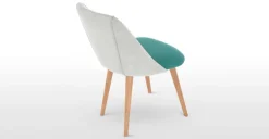 Juego de 2 sillas de comedor Lule – Verde esmeralda y gris granizo