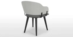 Juego de 2 sillas de comedor Nielson – Gris marga y granizo