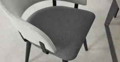 Juego de 2 sillas de comedor Nielson – Gris marga y granizo