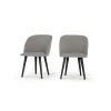 Juego de 2 sillas de comedor Stig – Gris manhattan y negro