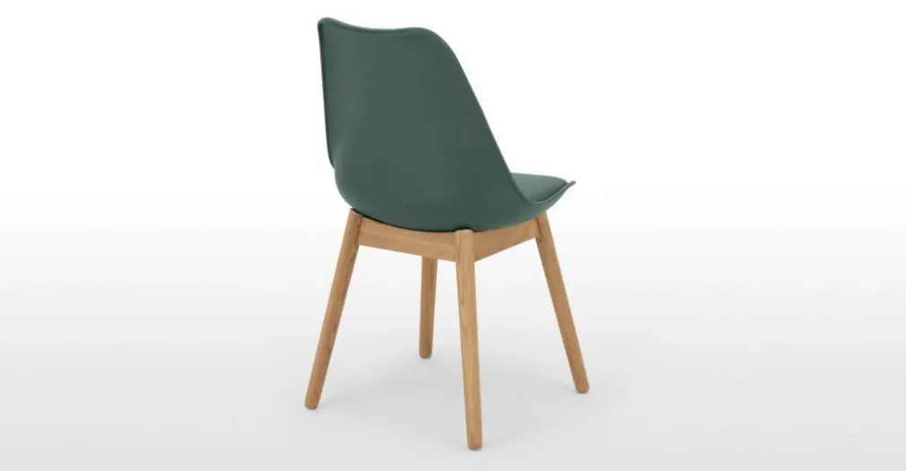 Juego de 2 sillas de comedor Thelma – Roble y verde