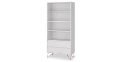Librería Elona – Gris Claro y Cobre