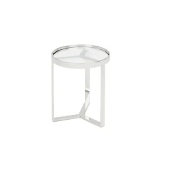 Mesa auxiliar Aula – Cromo y cristal