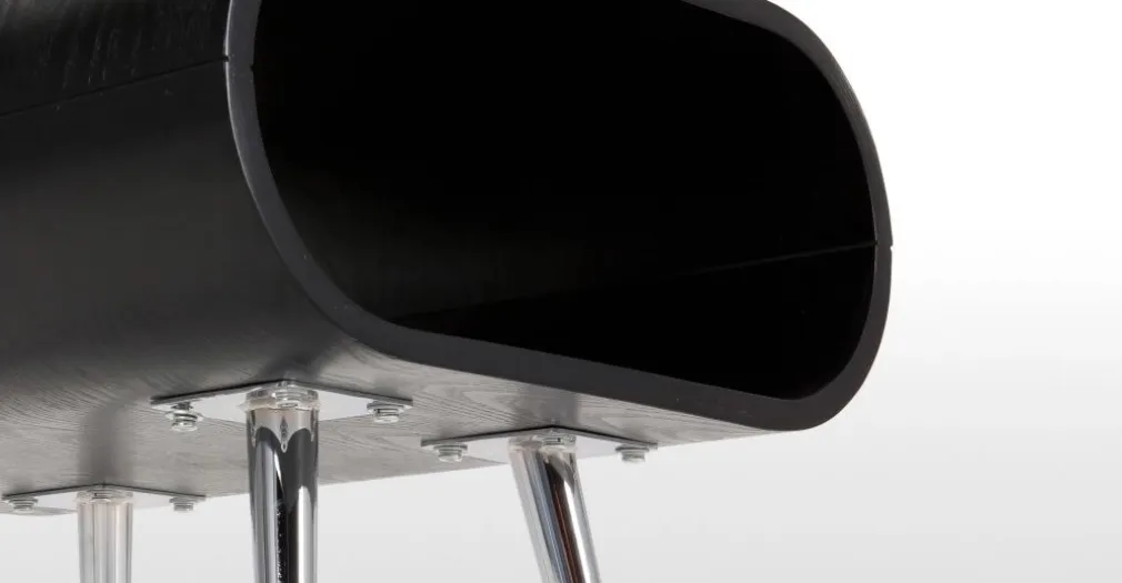 Mesa auxiliar con almacenaje Hooper – Negro