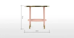 Mesa auxiliar Fox – Mármol y Rosa