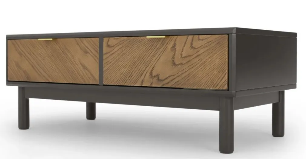 Mesa de Centro con Almacenaje Belgrave – Roble Oscuro