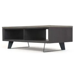 Mesa de Centro con Almacenaje Boone – Gris hormigón