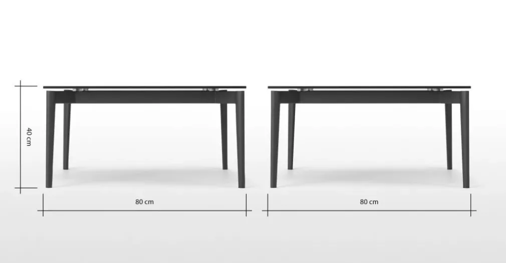 Mesa de Centro Cuadrada Tandil – Gris