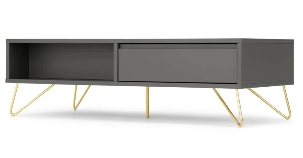 Mesa de Centro Elona – Gris Carbón y Metal
