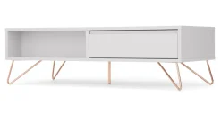 Mesa de Centro Elona – Gris Claro y Cobre