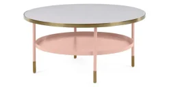 Mesa de Centro Fox – Rosa y Metal