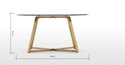 Mesa de Centro Haku – Metal y cristal ahumado