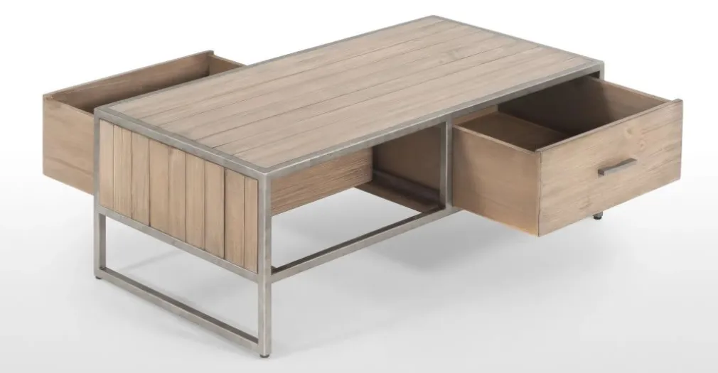 Mesa de Centro Mila – Pino y metal