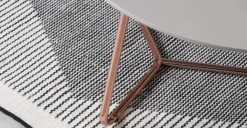 Mesa de Centro Nyla – Gris y cobre