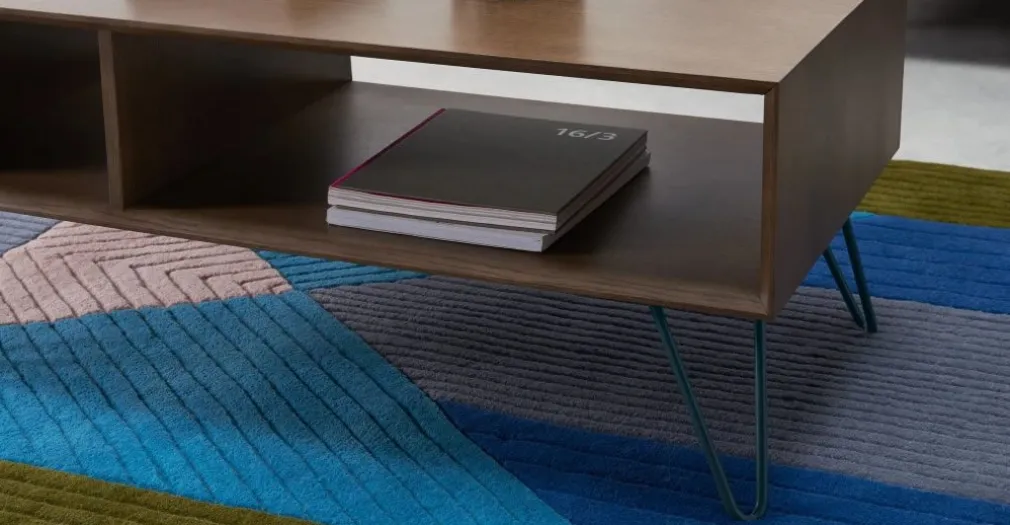 Mesa de Centro Rectangular Dotty – Roble oscuro