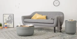 Mesa de Centro Ziv – Gris y Nogal
