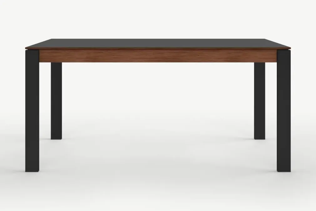 Mesa de Comedor 6 Asientos Corinna – Negro y Nogal