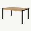 Mesa de Comedor 6 Asientos Corinna – Roble y Negro