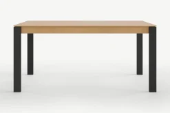 Mesa de Comedor 6 Asientos Corinna – Roble y Negro