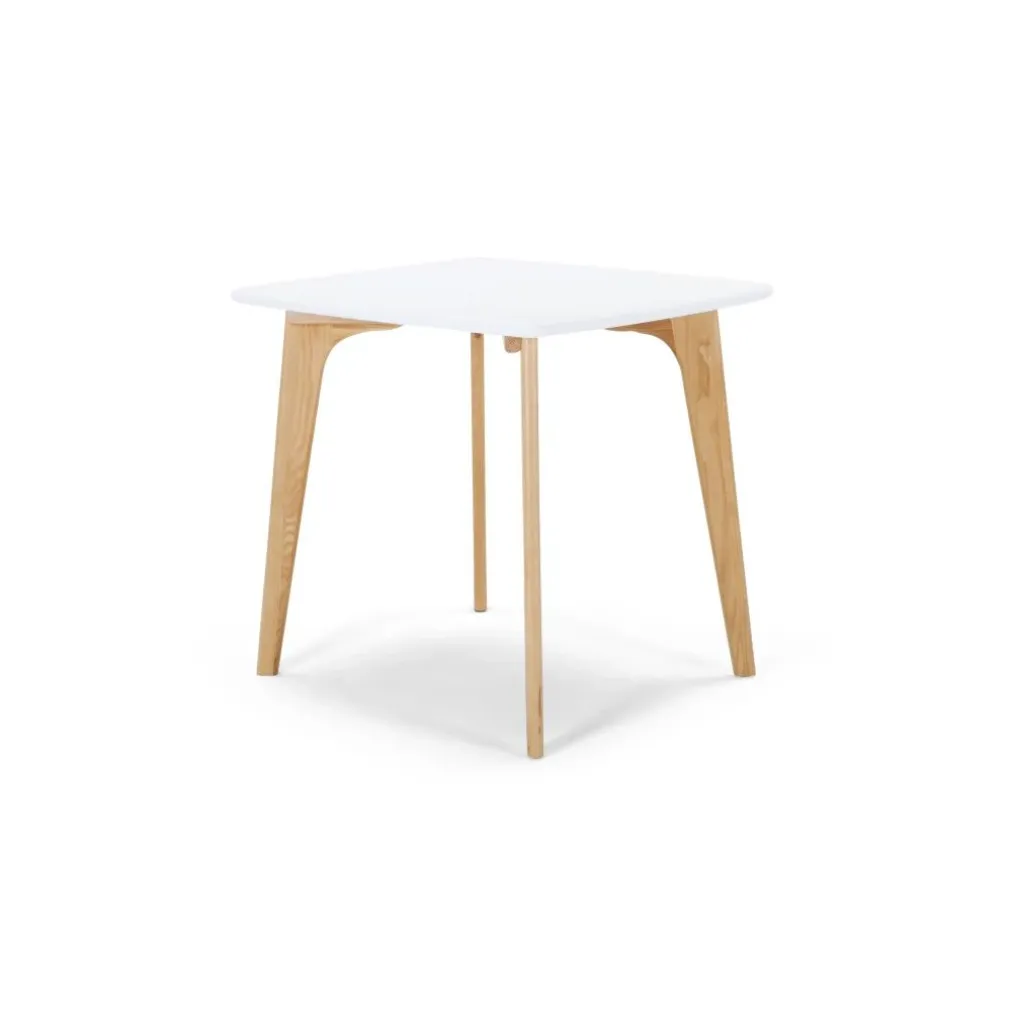 Mesa de Comedor Cuadrada Fjord – Roble y Blanco