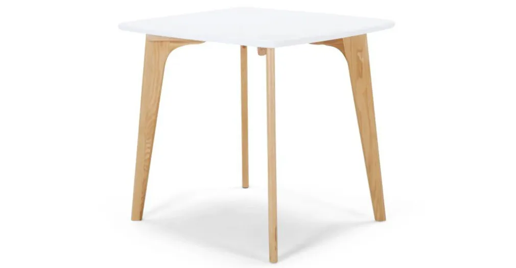 Mesa de Comedor Cuadrada Fjord – Roble y Blanco