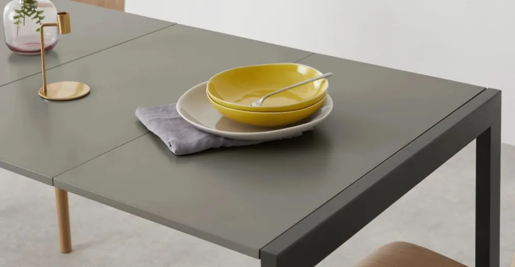 Mesa de Comedor Expansible Swift – Gris Tonal