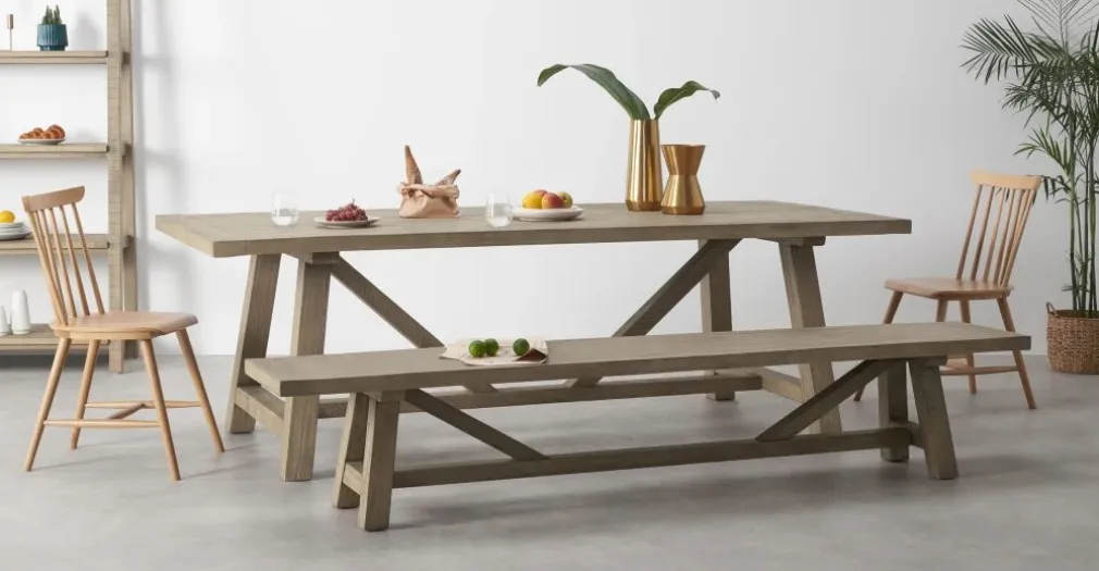 Mesa de Comedor Extra Grande Iona – Madera de Pino