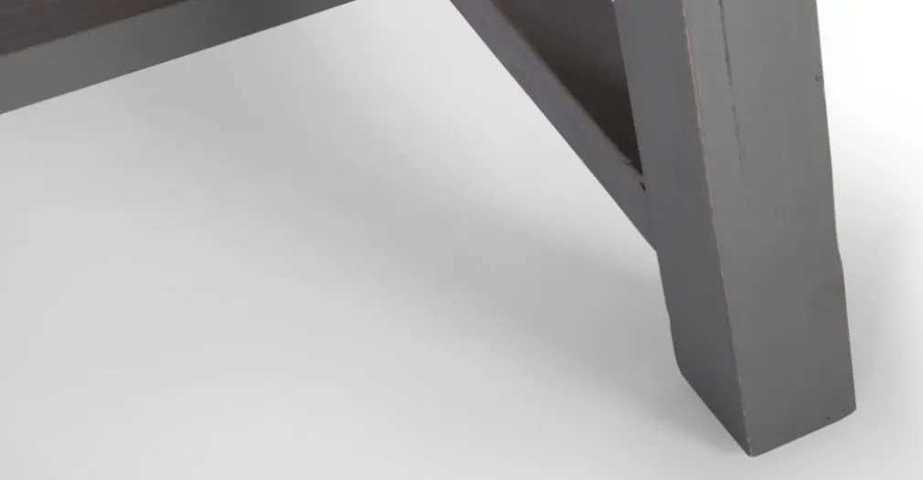 Mesa de Comedor Extra Grande Iona – Madera de Pino y Gris