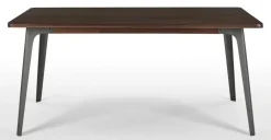 Mesa de Comedor Grande Edny – Mango Oscura y Bronce