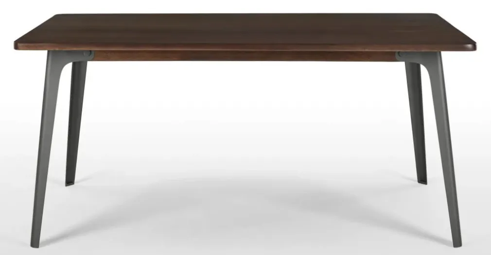 Mesa de Comedor Grande Edny – Mango Oscura y Bronce