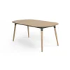 Mesa de Comedor Ovalada Edelweiss – Nogal Claro y Negro