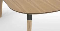 Mesa de Comedor Ovalada Edelweiss – Nogal Claro y Negro