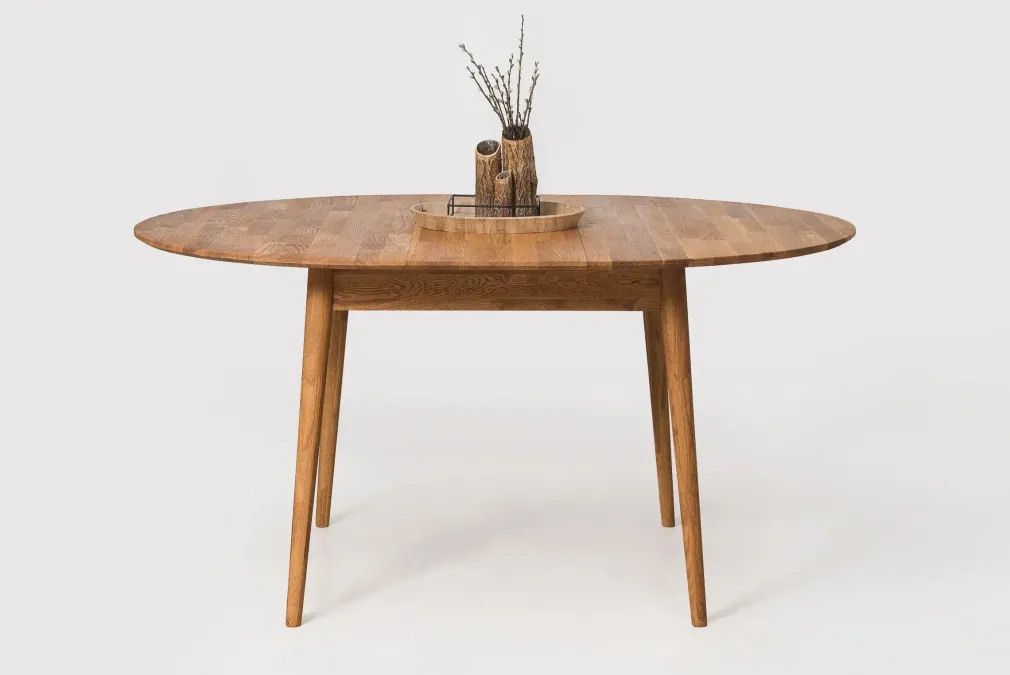 Mesa de Comedor Ovalada Escandi 155 cm – Roble
